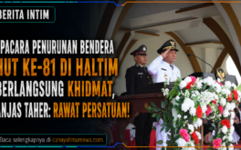 Upacara Penurunan Bendera HUT ke-81 di Haltim Berlangsung Khidmat, Anjas Taher: Rawat Persatuan!
