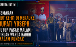 Semarak HUT ke-81 di Merauke: Bupati Yoseph Tutup Pasar Malam, Ribuan Warga Hadiri Malam Puncak
