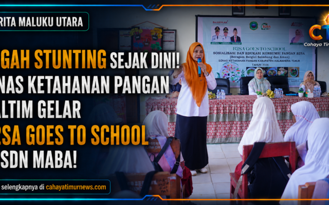 Cegah Stunting Sejak Dini! Dinas Ketahanan Pangan Haltim Gelar B2SA Goes to School di SDN Maba