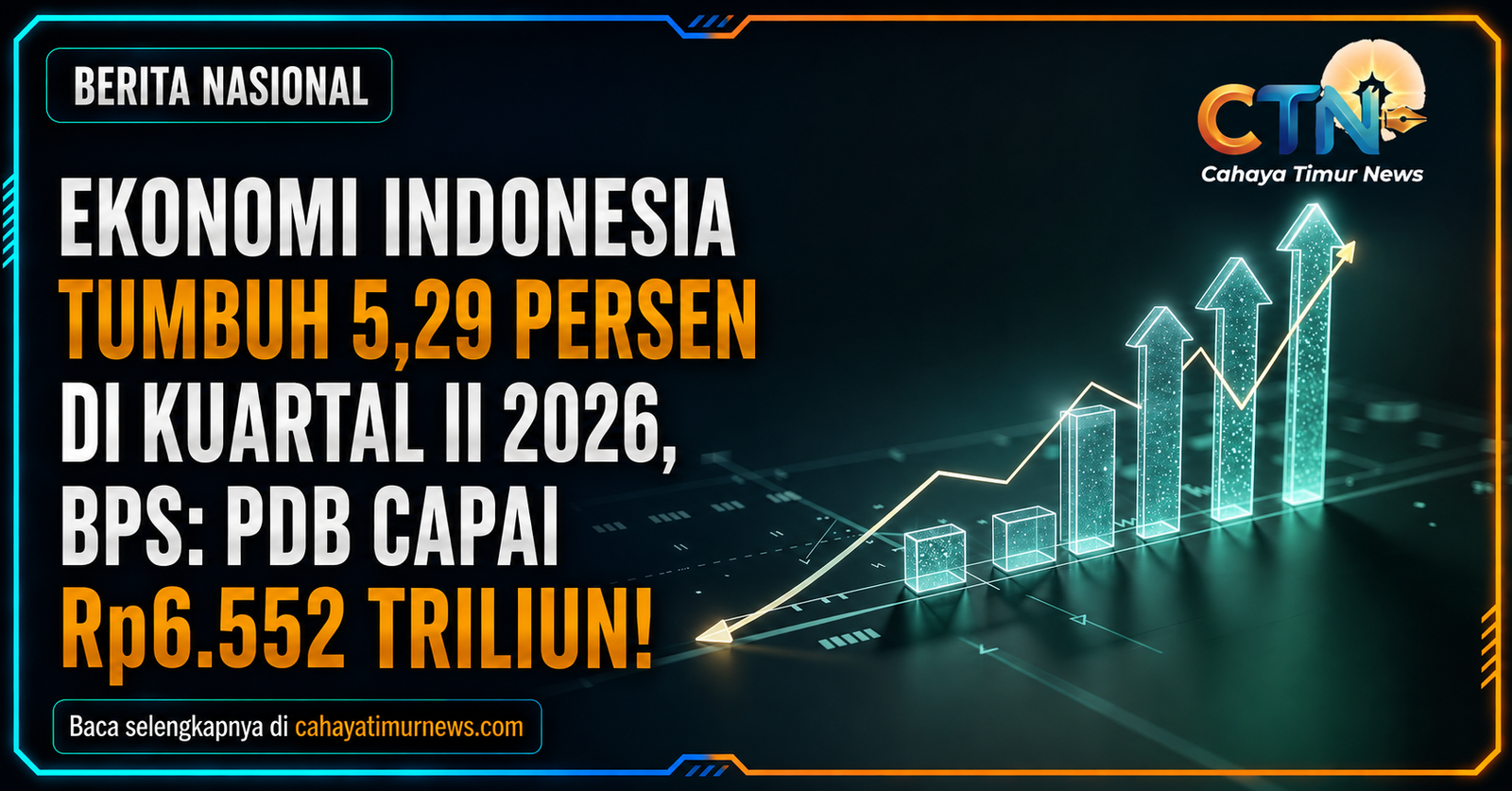 Judul: Ekonomi Indonesia Tumbuh 5,29 Persen di Kuartal II 2026, BPS: PDB Capai Rp6.552 Triliun!