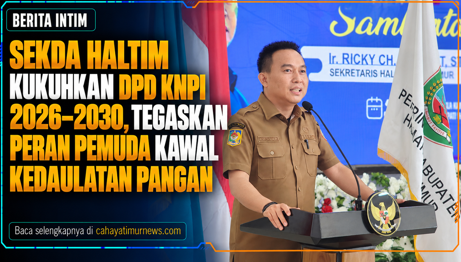 Sekda Haltim Kukuhkan DPD KNPI 2026-2030, Tegaskan Peran Pemuda Kawal Kedaulatan Pangan
