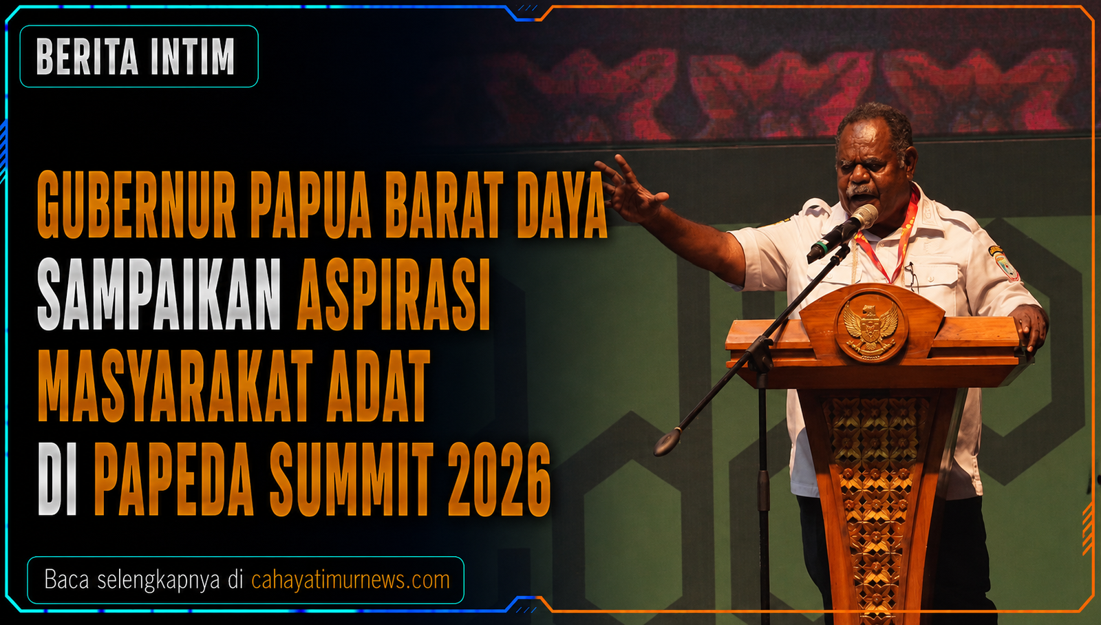 Gubernur Papua Barat Daya Sampaikan Aspirasi Masyarakat Adat di Papeda Summit 2026